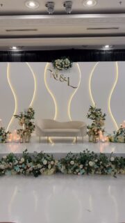 M&LDecor: @tdotmarqueeanddecorThe backdrop that everyone’s talking about 👀#luxurywedding #modernwedding #weddingideas #eventgoals #luxurybackdrop #weddingvibes #weddingreception #instawedding #weddingseason