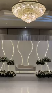 Elegance in every detail ✨  @tdotmarqueeanddecor 
@celestialdecorco 
@mississaugaconvention  #TorontoWeddingDecor #LuxuryWeddingDecor #WeddingDecorGTA #WeddingDesign #BridalInspo #WeddingInspo #ElegantWedding #ReceptionDesign #CeremonyDecor