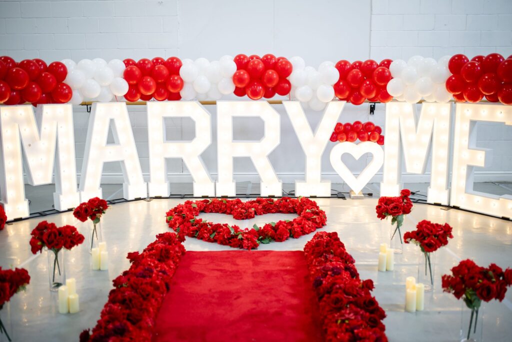 Luxury Wedding Proposal Planner in Ontario: T Dot Marquee and Decor 1 Proposal Packages marry me
